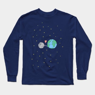 BFF Earth And Moon Long Sleeve T-Shirt